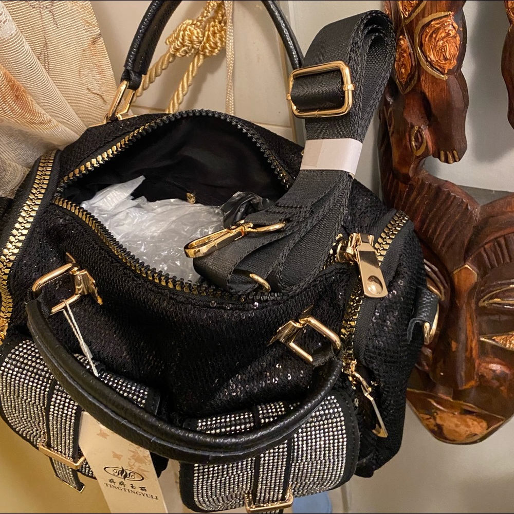 Shiefer Large Capacity Rhinestone Bag, Rhinestone Sequin, New with tag